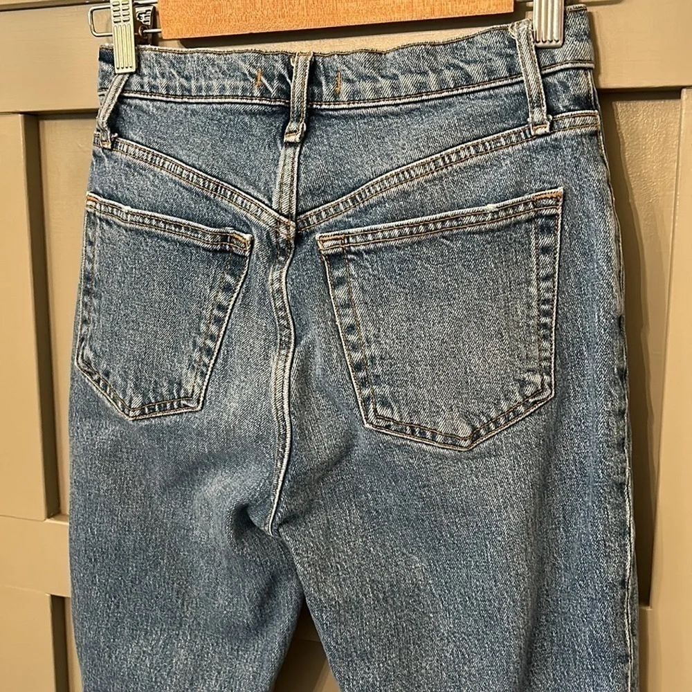 Free People We The Free Stella High Rise Skinny Jean 99% Cotton Busted Knee 26